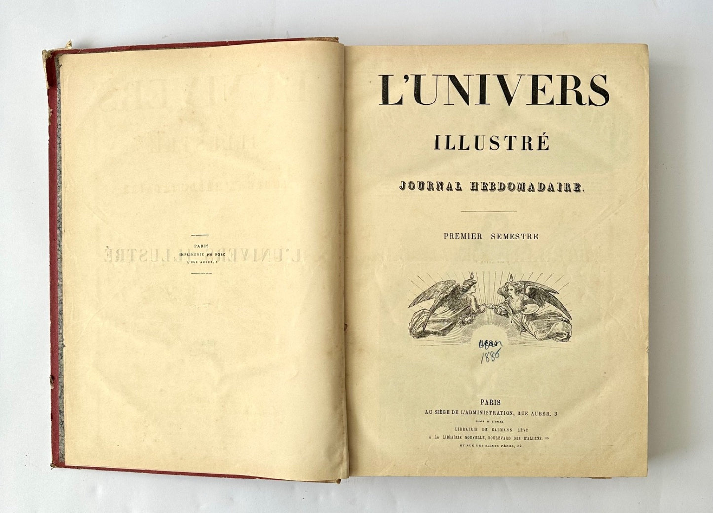 Bound volume L'Univers Illustré 1886 French weekly journal b&w engravings4