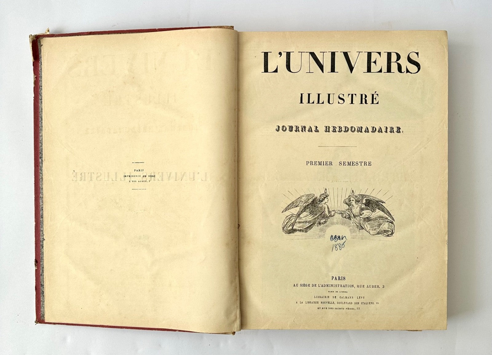 Bound volume L'Univers Illustré 1886 French weekly journal b&w engravings4