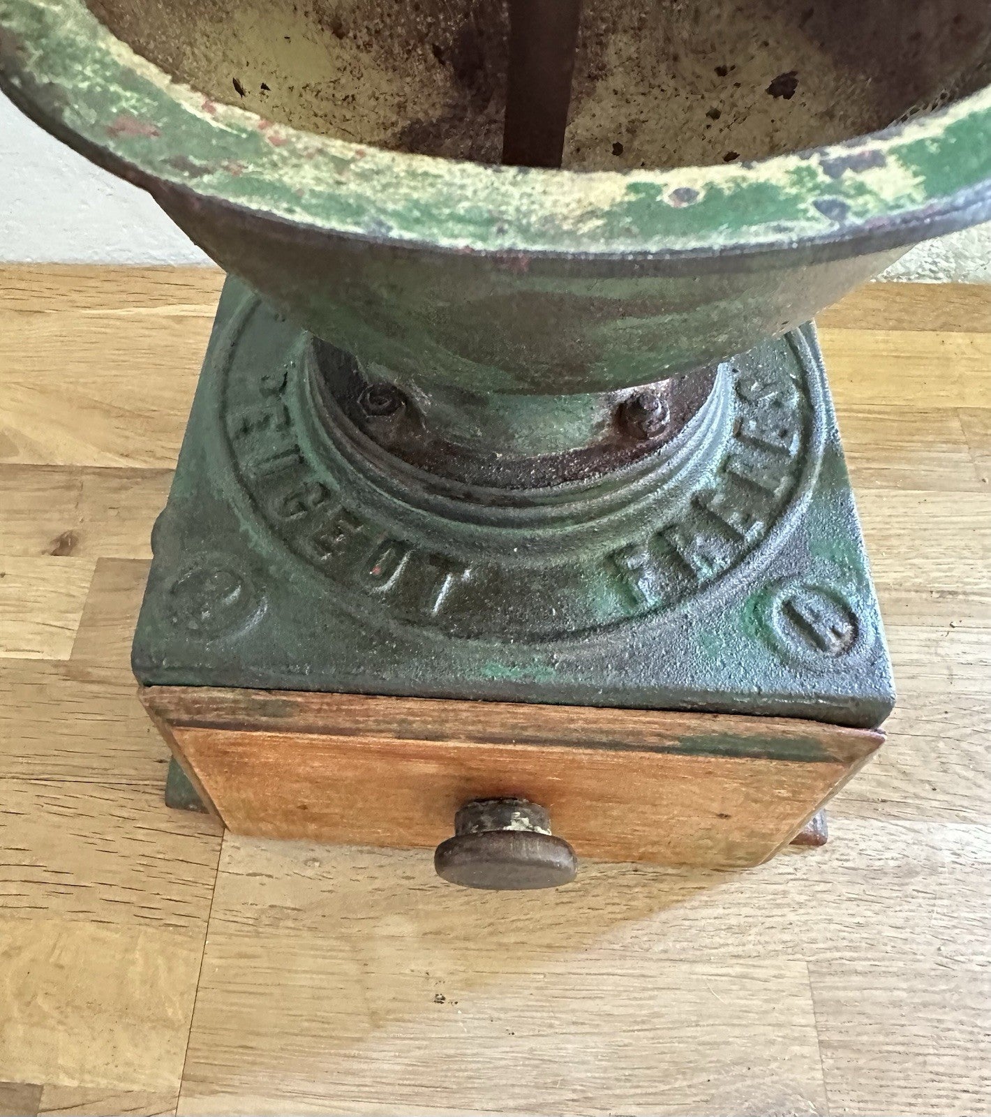 Large Antique Peugeot Frères Coffee Grinder 2A Cast Iron 19th Century French5