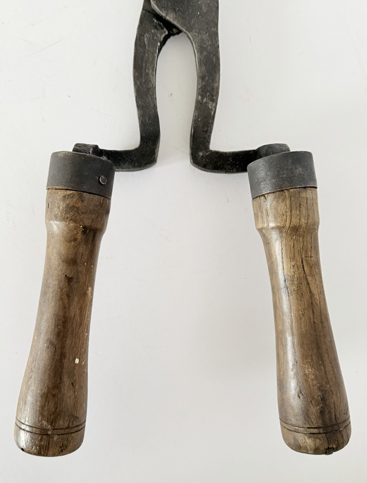 Large Antique French Garden Shears Hedge Trimmers Wood Steel5